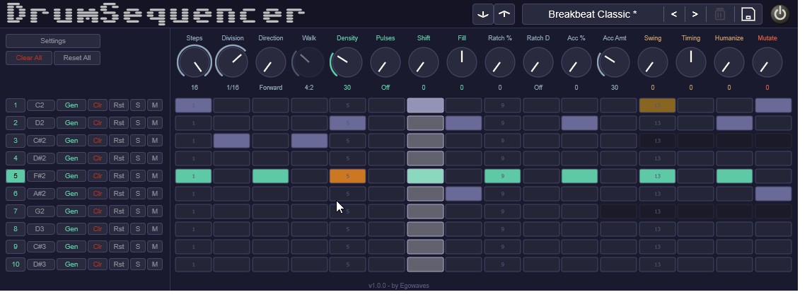 DrumSequencer MIDI plugin interface